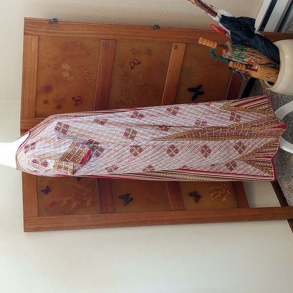 VTG 70’s Multicolor Boho Dress - Picture 5 of 12